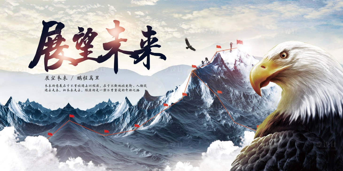 展望未来企业文化海报展板