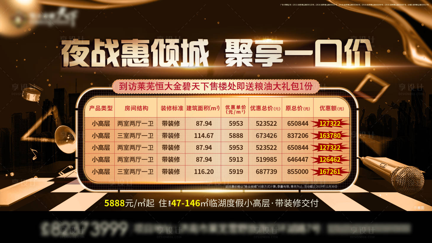 地产一口价特价房展板